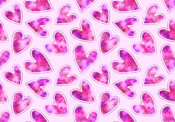 Valentines hearts seamless cartoon pattern for wrapping and kids clothes print and fabrics and gift box