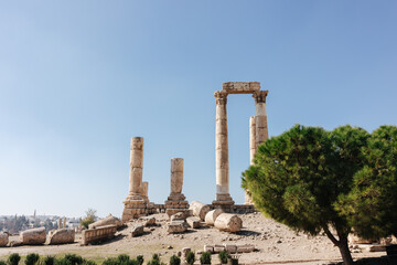 Amman Citadel archeological site in Amman, Jordan