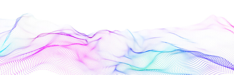 Music wave. Beautiful background illustration with a dynamic wave made up of lines. 3d