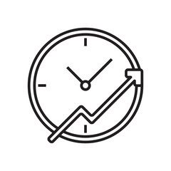 Productivity Business people icons with black outline style
