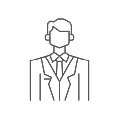 OWNER Business people icons with black outline style