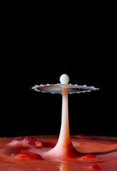 movement of water drops colliding with each other