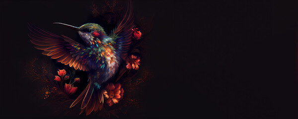 Generative AI: Dreamy image of a fantasy Hummingbird