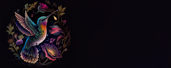 Generative AI: Dreamy image of a fantasy Hummingbird