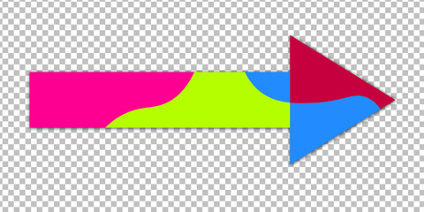 Colorful Arrow on transparent background
