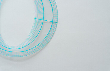 plastic graphic design or crafter's wheel with segmented markings