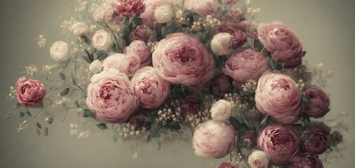 A bouquet of pink flowers