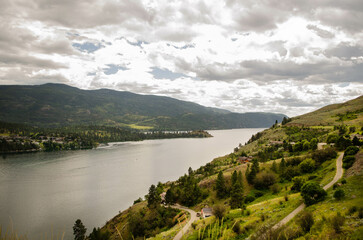 lake and mountains