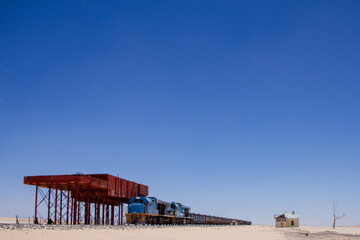 Fototapeta na wymiar Train in the Namib desert