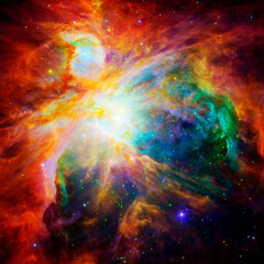 Obraz na płótnie Canvas Cosmos, Image of a nebula taken using a NASA telescope