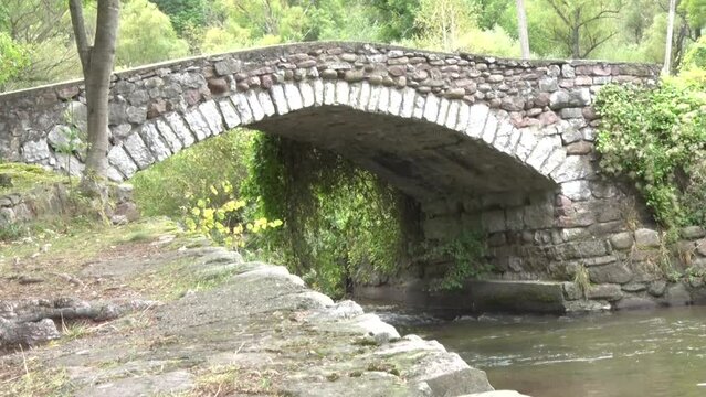 Old stone bridge over the river