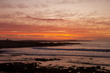 Obraz na płótnie Canvas Golden sunset over Luderitz Bay