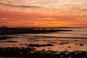 Fototapeta premium Golden sunset over Luderitz Bay