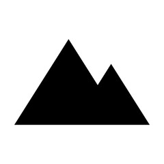 Fototapeta premium Mountain, rock and vertex icon. Sign isolated on white background. Vector EPS 10