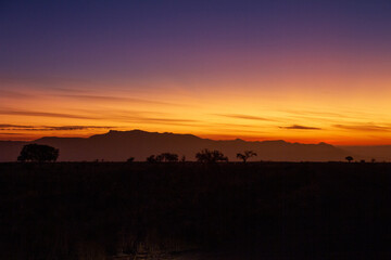 Blue hour sunset landscapes