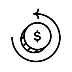 Obraz premium Refund Icons with black outline style