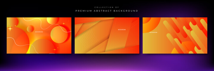 Abstract colorful orange curve background