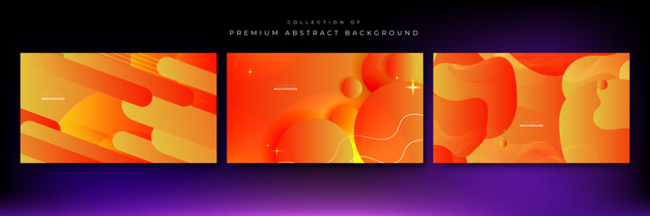 Abstract colorful orange curve background