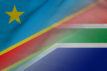 Democratic Republic of the Congo and South Africa political flag international relations ZAF COG