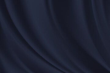 folded smooth black paper isolated