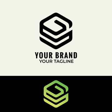 GS Letter Logo Design with Creative Modern Trendy Typography.
GS minimal logo design template - vector illustration.