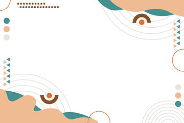 Background Template with wavy and complex green and circle (Certificate, banner, flyer, presentation, social media, and branding)