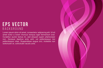 Pink Light Wave Abstract Background Template