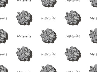 Meteorite cartoon character seamless pattern on white background © Eakkarach
