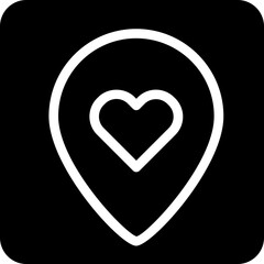 Solid Heart Pin icon