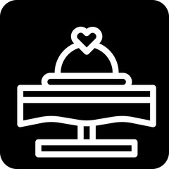 Solid Kitchen Cloche Heart icon