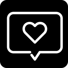 Solid Message Chat Heart icon