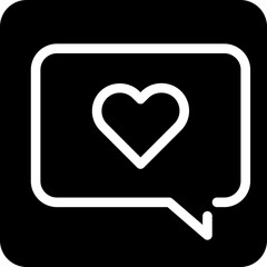 Solid Message Chat Heart icon