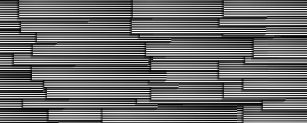 Black white stripes and lines abstract tech minimal background. Geometry vector banner design