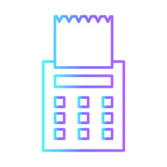 Accounting Business People Icons with purple blue outline style