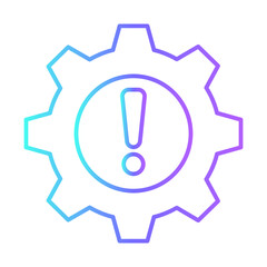 Problem Business People Icons with purple blue outline style