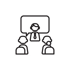 Brief Business People Icons with black outline style