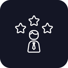 Profesional Business People Icons with black filled outline style