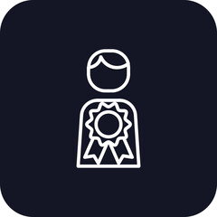 Experience Business People Icons with black filled outline style