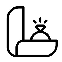 Gift, Box, Ring icon