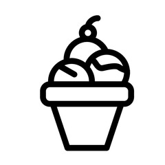 ice cream strawberry vanila chocolate art icon