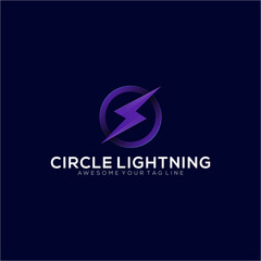 Lightning logo modern gradient colorful