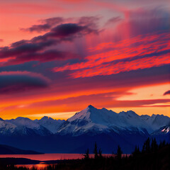 Sunrise in Alaska generative ai 