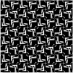 Vector pattern in geometric ornamental style. Black and white color.Seamless pattern.