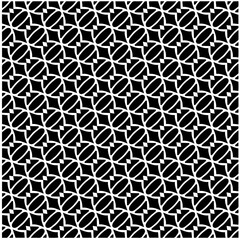 Vector pattern in geometric ornamental style. Black and white color.Seamless pattern.