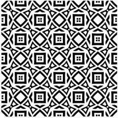 Vector pattern in geometric ornamental style. Black and white color.Seamless pattern.