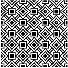 Vector pattern in geometric ornamental style. Black and white color.Seamless pattern.