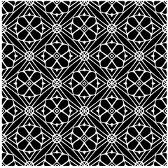 Vector pattern in geometric ornamental style. Black and white color.Seamless pattern.