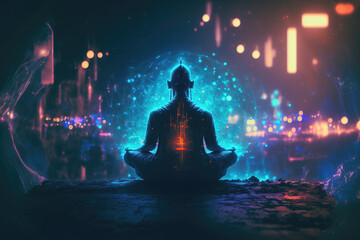 Meditation yoga. sketch art for artist creativity and inspiration. generative AI