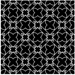 Fototapeta premium Vector pattern in geometric ornamental style. Black and white color.Seamless pattern. 