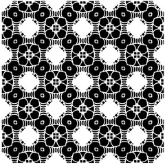 Vector pattern in geometric ornamental style. Black and white color.Seamless pattern.
